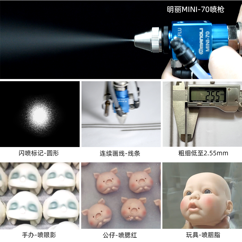 明丽MINI-70喷枪 小面积圆形雾化喷枪